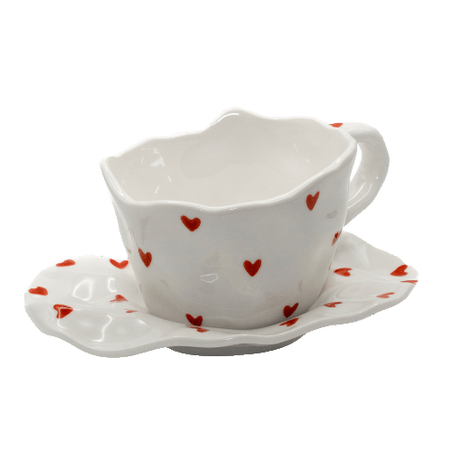 RETRO TEA CUP | HEARTS